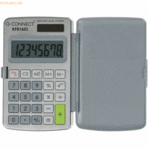 Connect Taschenrechner 8-stellig Batterie/Solar grau