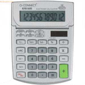 Connect Taschenrechner 12-stellig Batterie/Solar grau