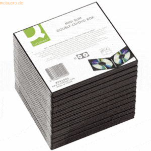 Connect CD-Hüllen Jewel Case transparent/schwarz VE=10 Stück