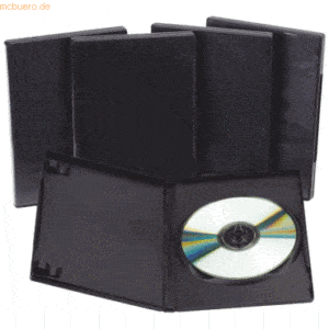 Connect DVD-Hülle Juwel Case mit Booklet schwarz VE=5 Stück