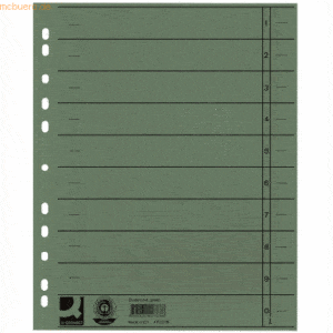 Connect Trennblätter A4 230g/qm durchgefärbt grün VE=100 Stück