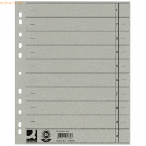 Connect Trennblätter A4 230g/qm durchgefärbt grau VE=100 Stück