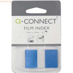 Connect Haftstreifen Index 25x43mm 50 Blatt im Spender blau