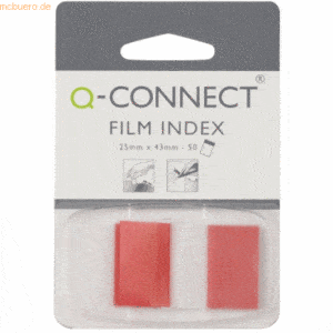 Connect Haftstreifen Index 25x43mm 50 Blatt im Spender rot