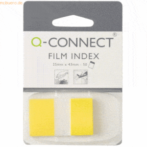 Connect Haftstreifen Index 25x43mm 50 Blatt im Spender gelb