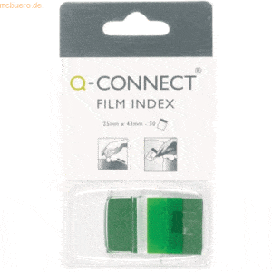 Connect Haftstreifen Index 25x43mm 50 Blatt im Spender grün