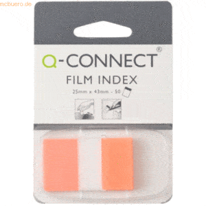 Connect Haftstreifen Index 25x43mm 50 Blatt im Spender orange