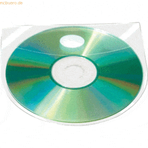 Connect CD/DVD-Hüllen PP transparent selbstklebend mit Lasche VE=10 St
