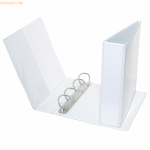 10 x Dataplus Ringbuch A5 4 Ringe 35 mm PVC weiß
