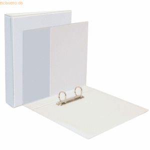 10 x Dataplus Ringbuch A4 2 Ringe 20 mm PVC weiß