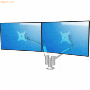 Dataflex Doppel-Monitorarm Viewlite plus Bohrlochbefestigung 652 silbe