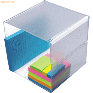Deflecto Organiser Cube transparent 15x15x15cm