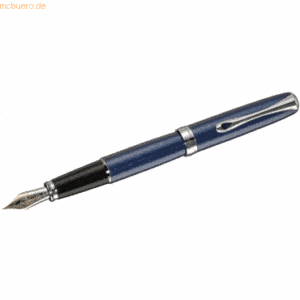 Diplomat Füllhalter Excellence A2 Midnight blue chrom 14 kt EF