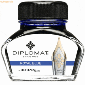 Diplomat Tintenglas Königsblau 30ml