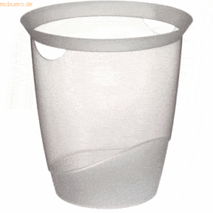 6 x Durable Papierkorb Trend 16 Liter transparent