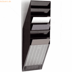 Durable Prospektspender Flexiboxx 6 A4 6 Fächer schwarz