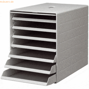 Durable Schubladenbox Idealbox Plus A4 7 Fächer grau