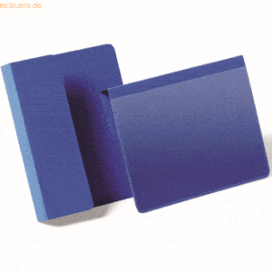 Durable Kennzeichnungstasche mit Falz A4 quer blau VE=50 Stück