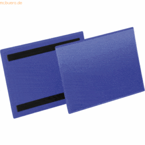 Durable Kennzeichnungstasche magnetisch A5 quer blau VE=50 Stück
