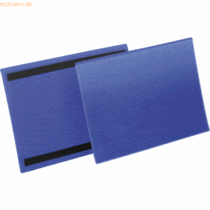 Durable Kennzeichnungstasche magnetisch A4 quer blau VE=50 Stück