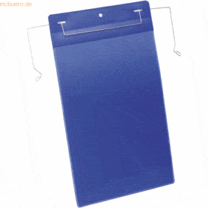 Durable Kennzeichnungstasche mit Drahtbügel A4 blau VE=50 Stück