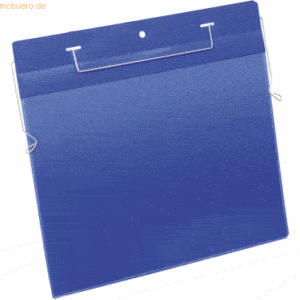 Durable kennzeichnungstasche mit Drahtbügel A4 quer blau VE=50 Stück