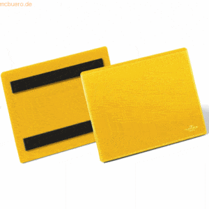 Durable Kennzeichnungstasche magnetisch A6 quer PP gelb VE=50 Stück