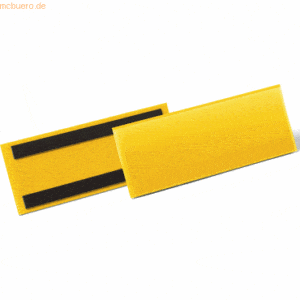 Durable Etikettentasche magnetisch 297x74mm gelb VE=50 Stück