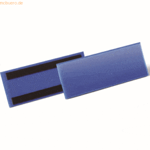 Durable Etikettentaschen magnetisch 210x74mm blau VE=50 Stück