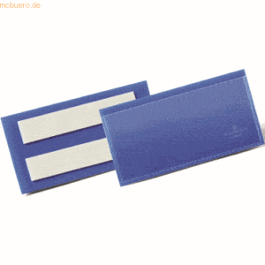 Durable Etikettentaschen selbstklebend 100x38mm blau VE=50 Stück