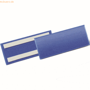 Durable Etikettentaschen selbstklebend 210x74mm blau VE=50 Stück