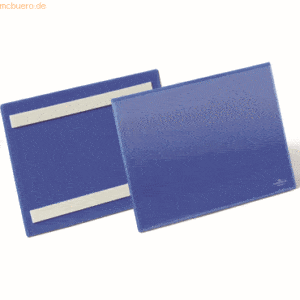 Durable Etikettentaschen selbstklebend A5 quer blau VE=50 Stück