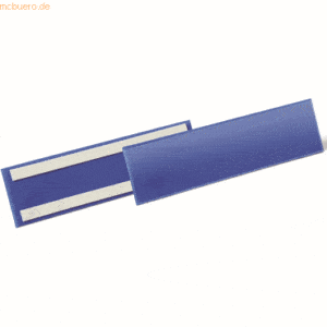 Durable Etikettentaschen selbstklebend 297x74mm blau VE=50 Stück