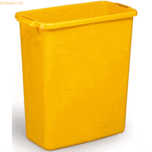 6 x Durable Abfallbehälter Durabin 60 PP rechteckig 60l gelb