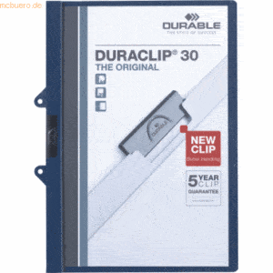 Durable Klemmhefter Duraclip 30 Easy File dunkelblau