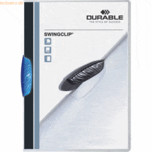 Durable Klemmmappe Swingclip A4 PP 30 Blatt blau