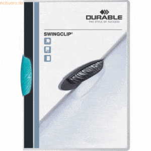 25 x Durable Klemmmappe Swingclip A4 PP 30 Blatt mittelblau