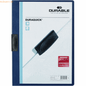 Durable Klemmmappe A4 Duraquick transparent dunkelblau