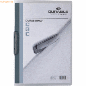 Durable Klemmmappe Duraswing A4 transparent graphit