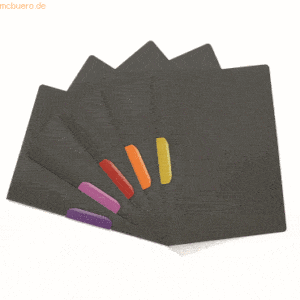 5 x Durable Klemm-Mappe Duraswing Color PP 30 Blatt anthrazit mit farb