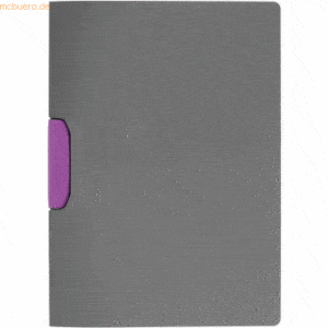 5 x Durable Klemm-Mappe Duraswing Color PP 30 Blatt anthrazit mit rosa