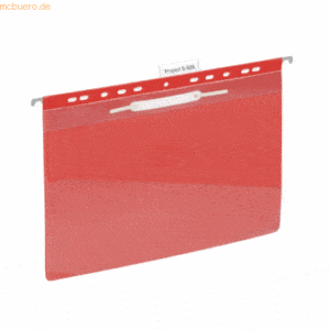 25 x Durable Einhänge-Sichthefter A4 Hartfolie rot