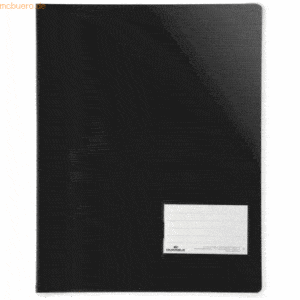 25 x Durable Sichthefter A4+ Kunststoff 244x310mm schwarz