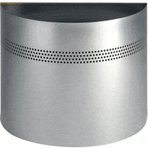 Durable Papierkorb halbrund 20l metallic silber