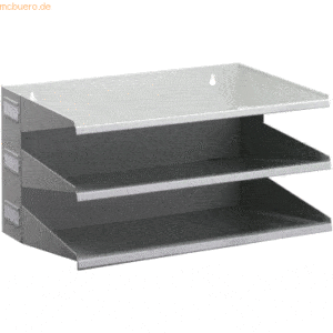 Durable Postsortieranlage Sortierreck 3 Fächer 360x205x250mm grau