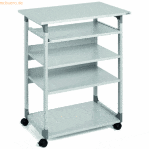 Durable PC Arbeitsstation System Computer Trolley 75VH grau