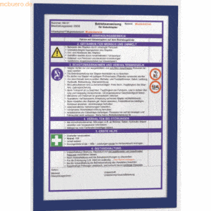 Durable Magnetrahmen Duraframe selbstklebend A3 dunkelblau VE=6 Stück