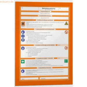 Durable Magnetrahmen Duraframe selbstklebend A3 orange VE=6 Stück