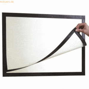 Durable Magnetschildrahmen Duraframe Poster A2 selbstklebend schwarz
