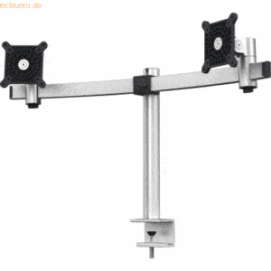 Durable Monitorhalter mit Arm für 2 Monitore silber Tischdurchführung